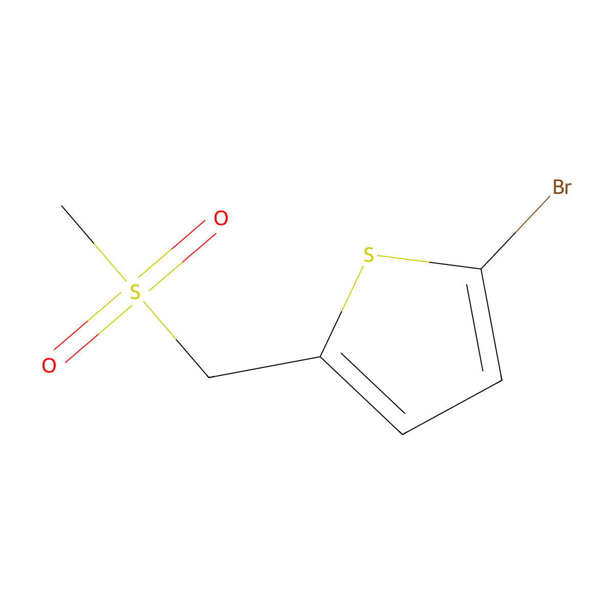 2-Bromo-5-(methanesulfonylmethyl)thiophene molecular structure, CAS 1876844-61-9