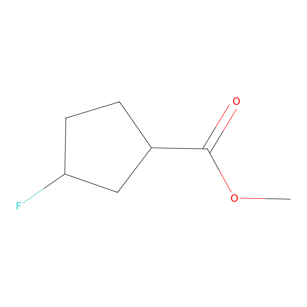 Methyl 3-fluorocyclopentane-1-carboxylate molecular structure, CAS 1876865-33-6
