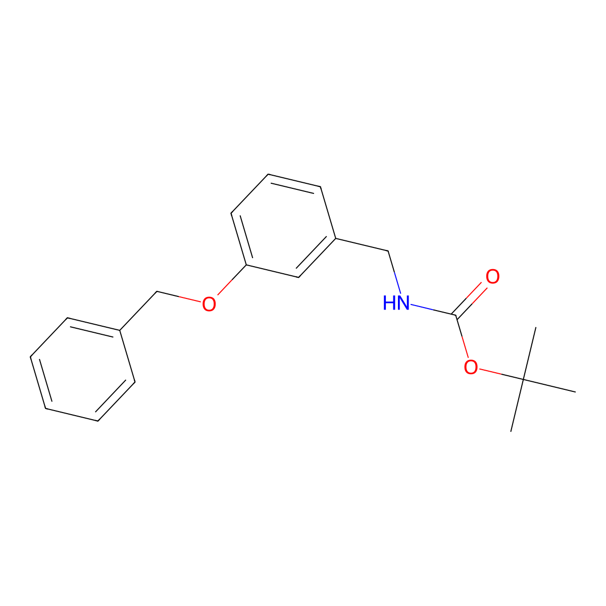1,1-Dimethylethyl N-[[3-(phenylmethoxy)phenyl]methyl]carbamate molecular structure, CAS 1876880-42-0
