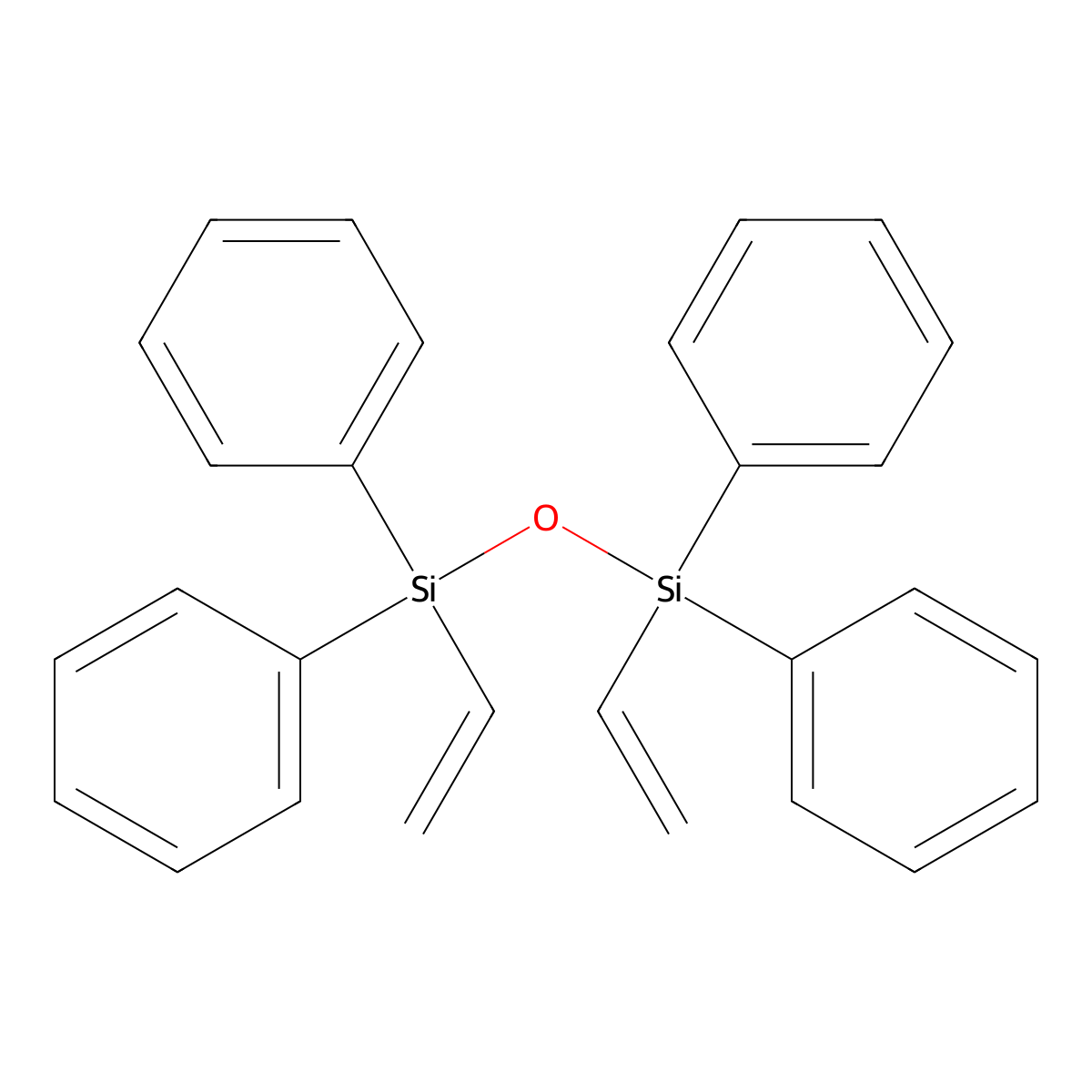 1,3-Diethenyl-1,1,3,3-tetraphenyldisiloxane molecular structure, CAS 18769-05-6