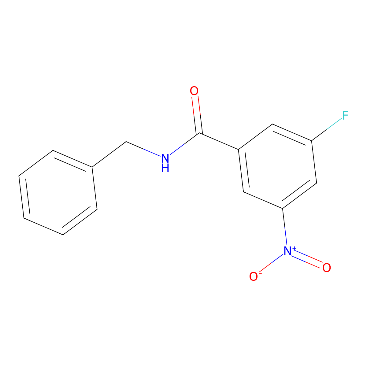 N-Benzyl-3-fluoro-5-nitrobenzamide molecular structure, CAS 1876900-11-6
