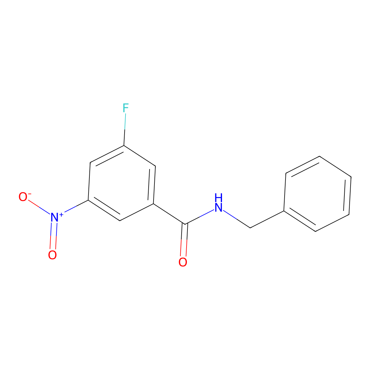 N-Benzyl-3-fluoro-5-nitrobenzamide molecular structure, CAS 1876900-11-6