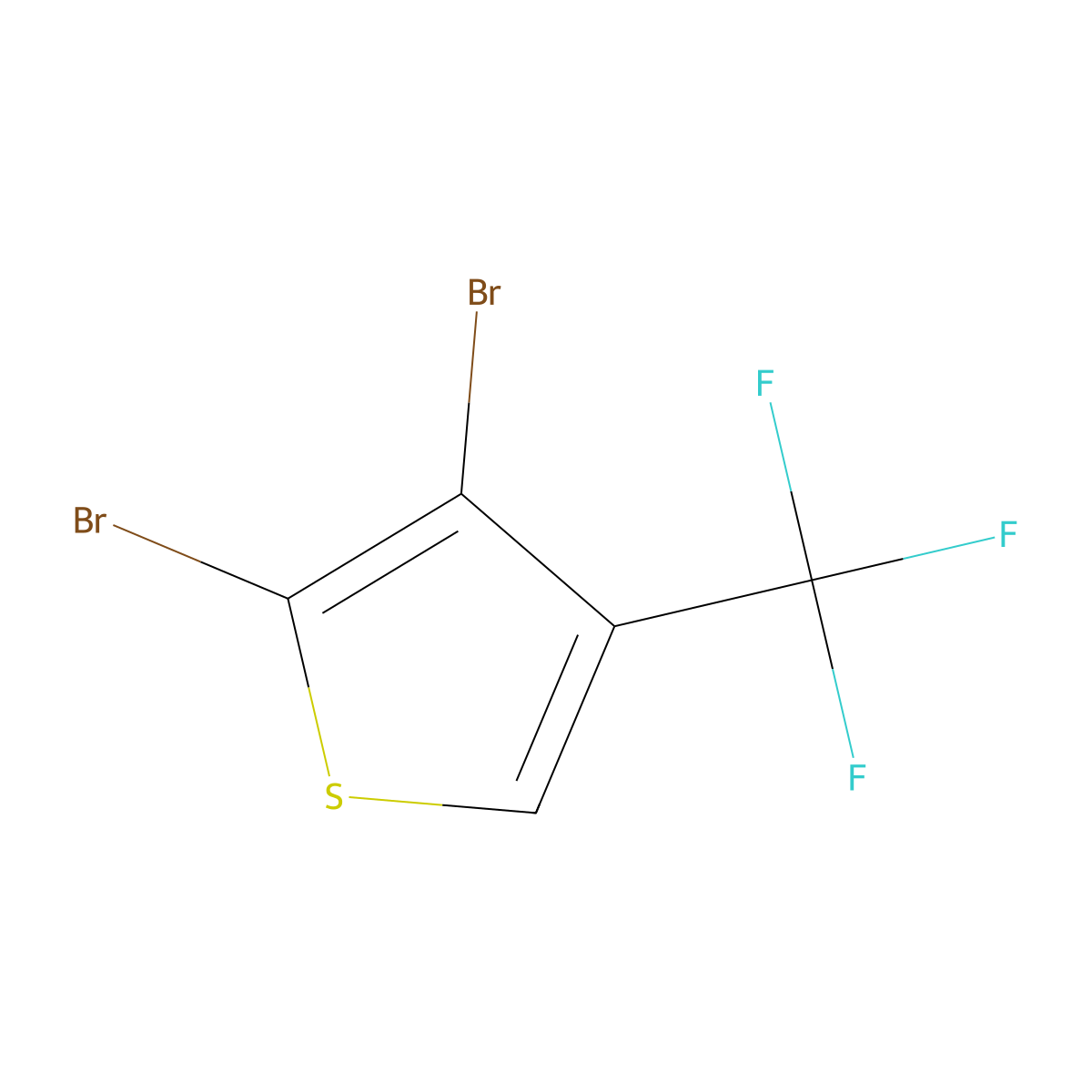 2,3-Dibromo-4-(trifluoromethyl)thiophene molecular structure, CAS 1876928-36-7