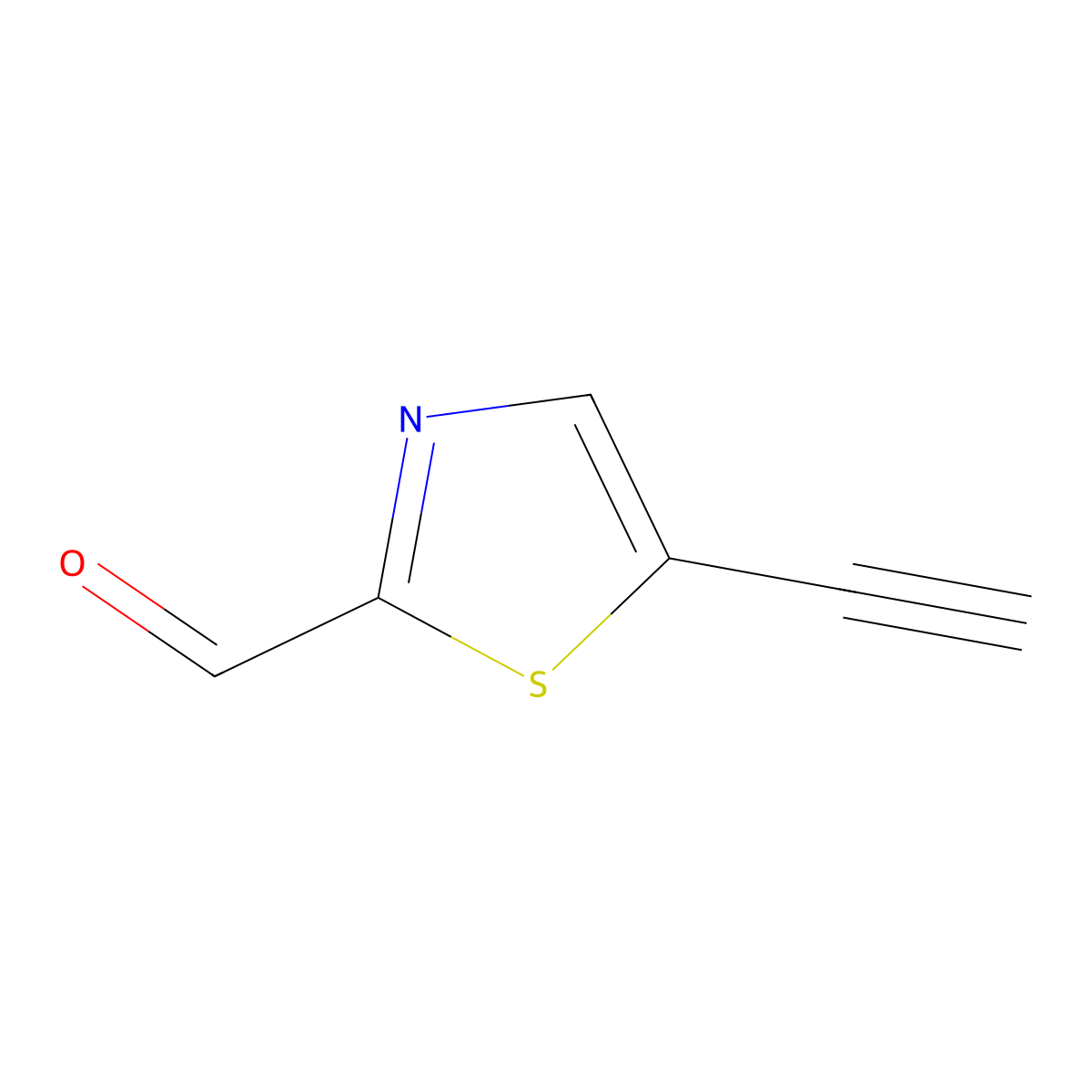 5-Ethynylthiazole-2-carbaldehyde molecular structure, CAS 1876946-93-8