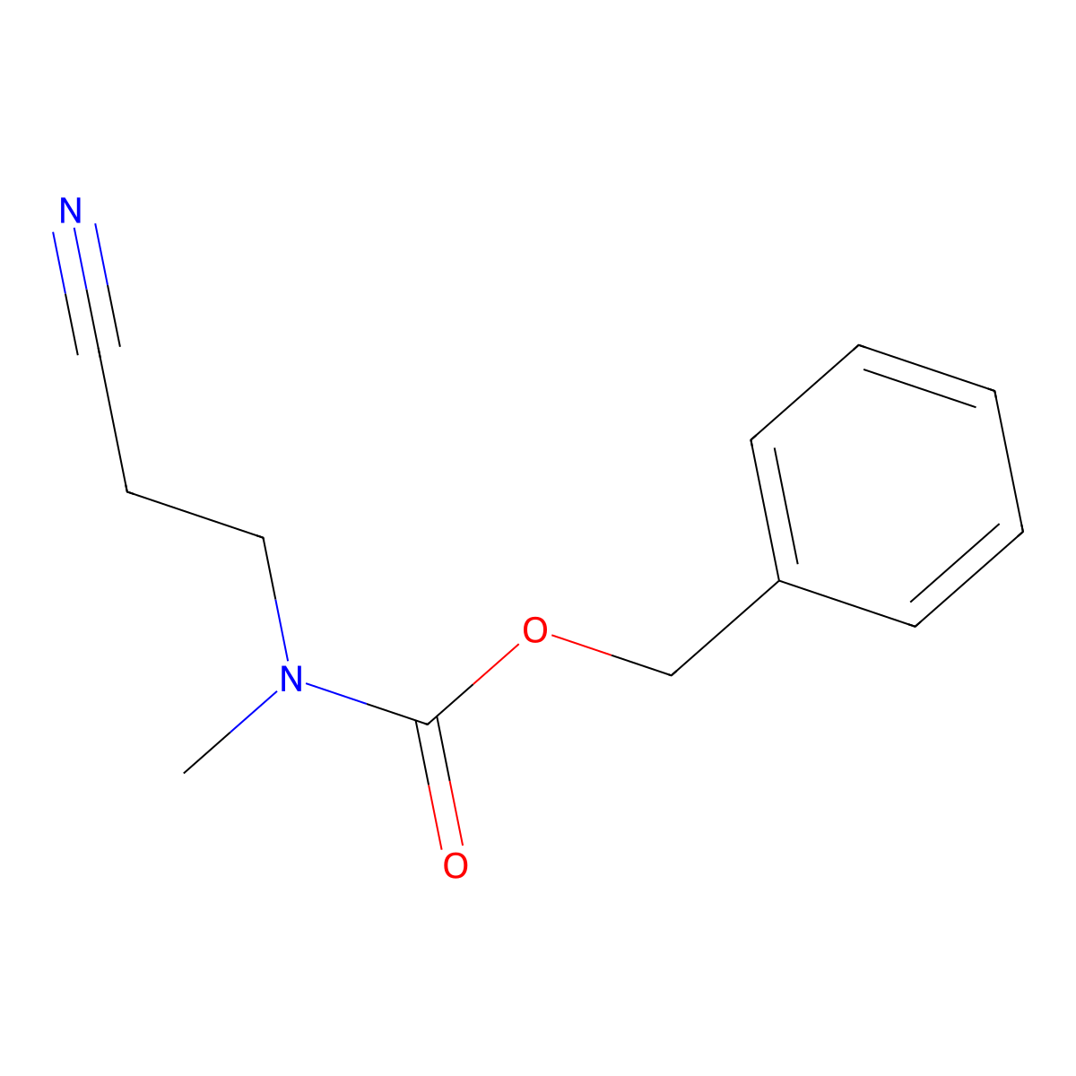 Benzyl (2-cyanoethyl)(methyl)carbamate molecular structure, CAS 1876999-76-6