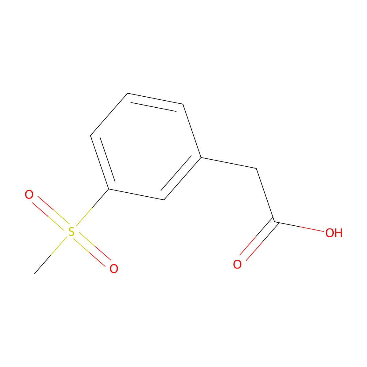3-(Methylsulfonyl)phenylacetic acid molecular structure, CAS 1877-64-1