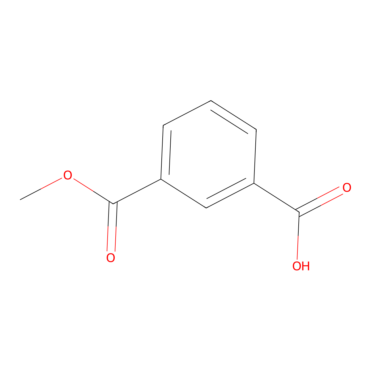 3-(Methoxycarbonyl)benzoic acid molecular structure, CAS 1877-71-0