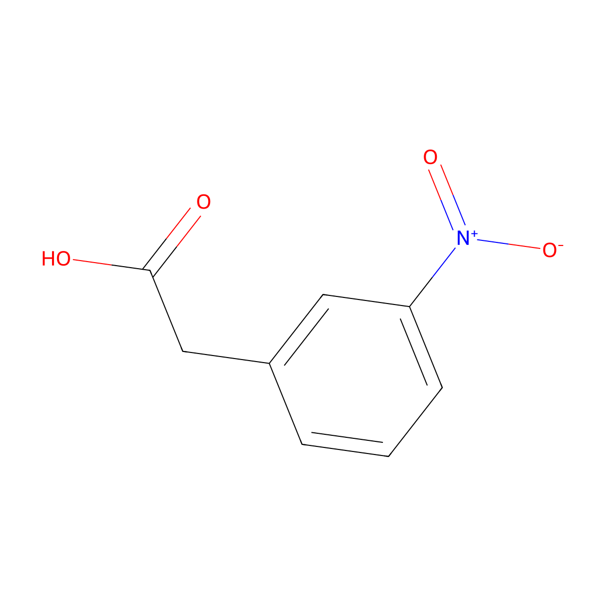 3-Nitrophenylacetic acid molecular structure, CAS 1877-73-2