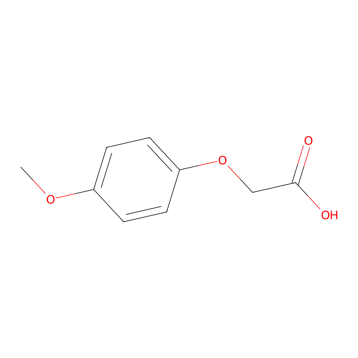 4-Methoxyphenoxyacetic acid molecular structure, CAS 1877-75-4