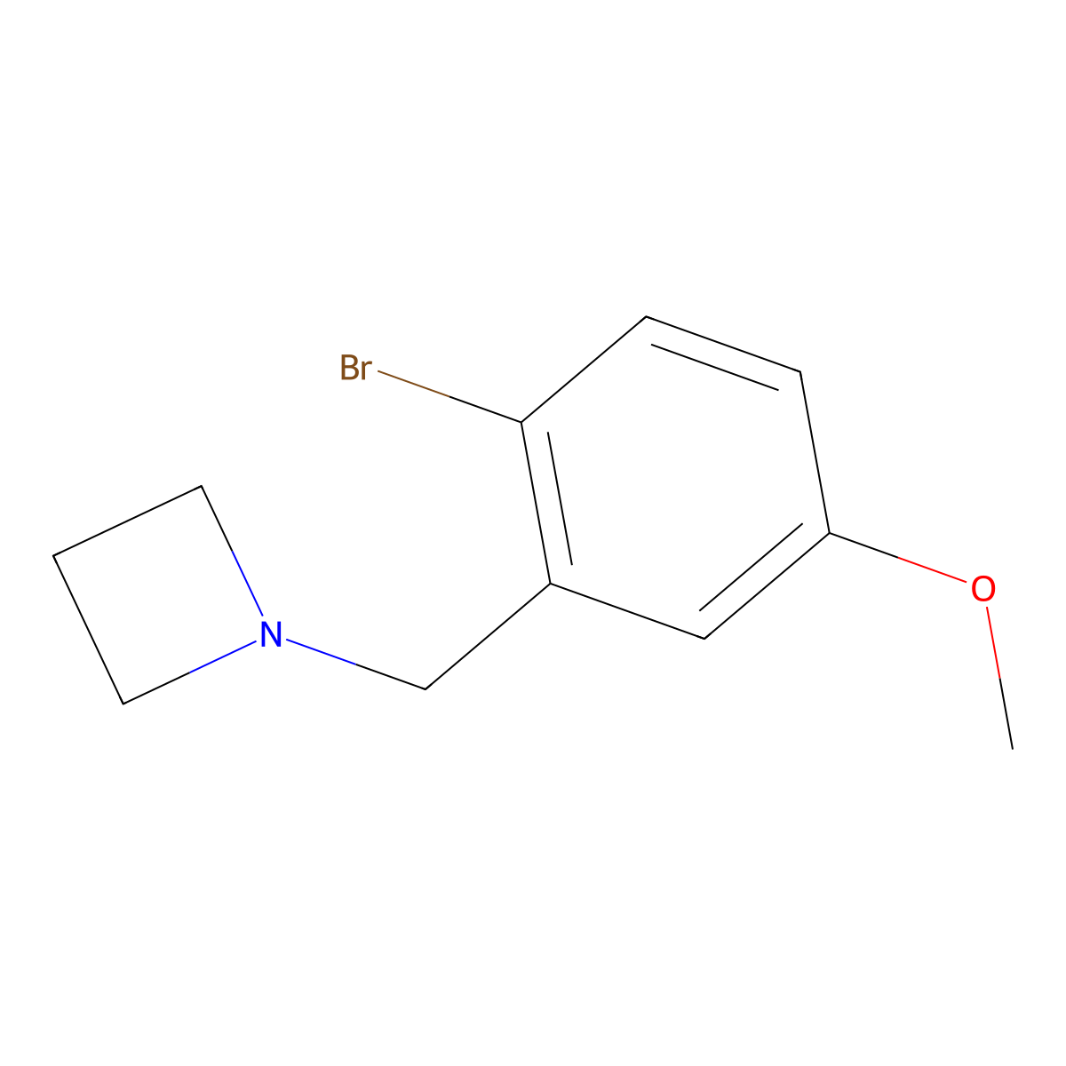 1-[(2-Bromo-5-methoxyphenyl)methyl]azetidine molecular structure, CAS 1877023-78-3