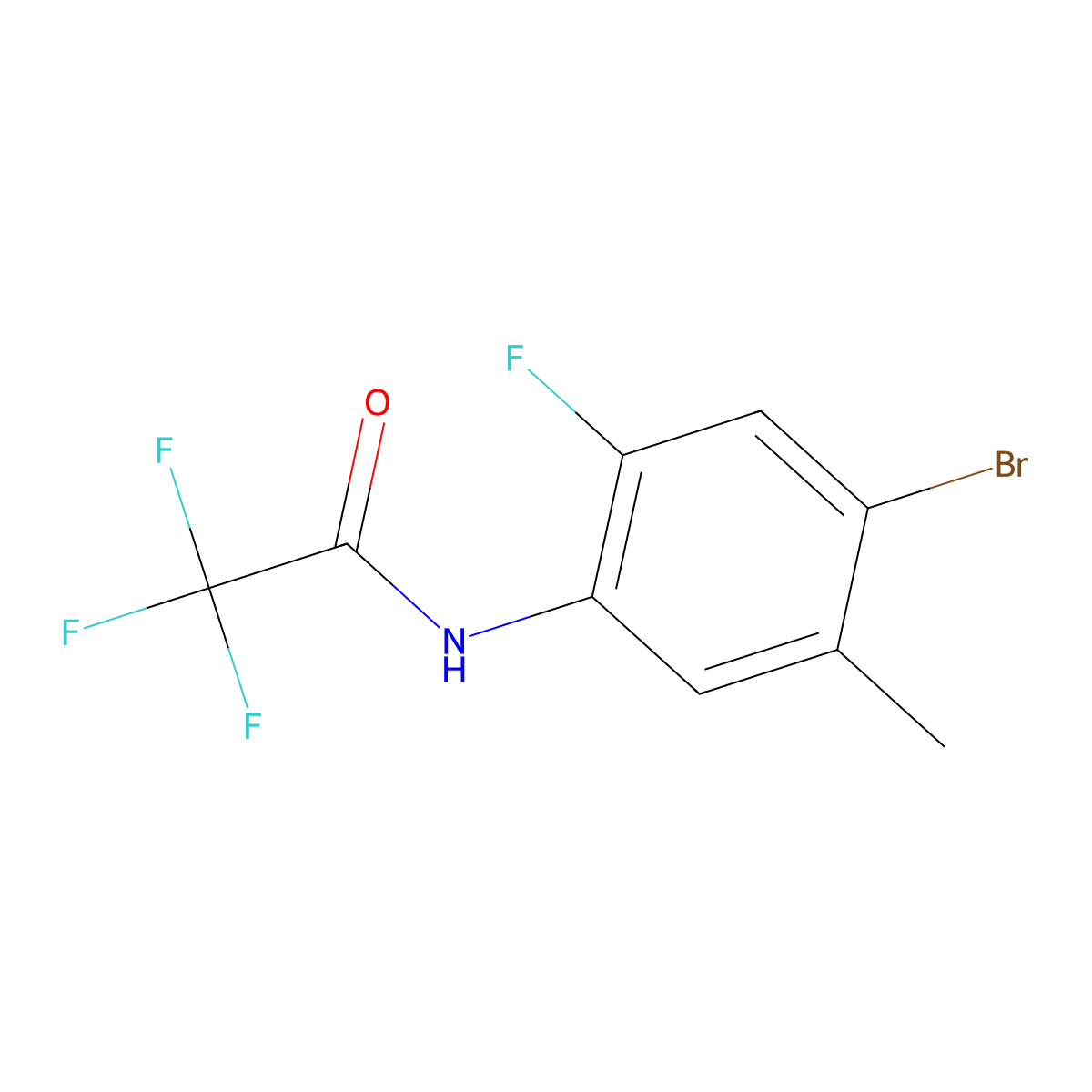 N-(4-Bromo-2-fluoro-5-methylphenyl)-2,2,2-trifluoroacetamide molecular structure, CAS 1877091-52-5