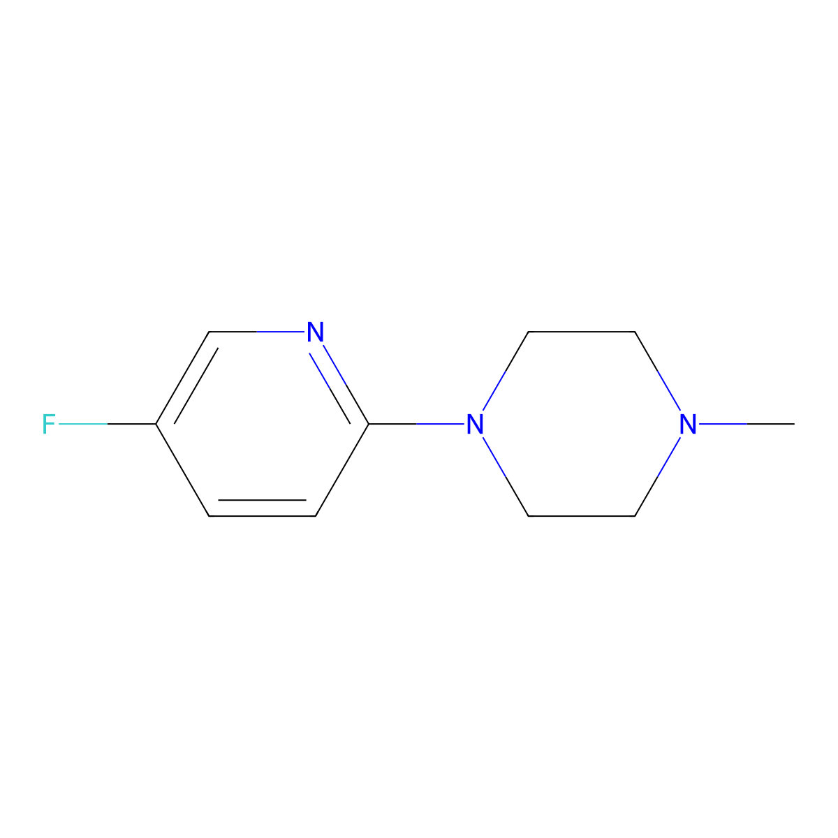 1-(5-Fluoropyridin-2-yl)-4-methylpiperazine molecular structure, CAS 1877101-49-9