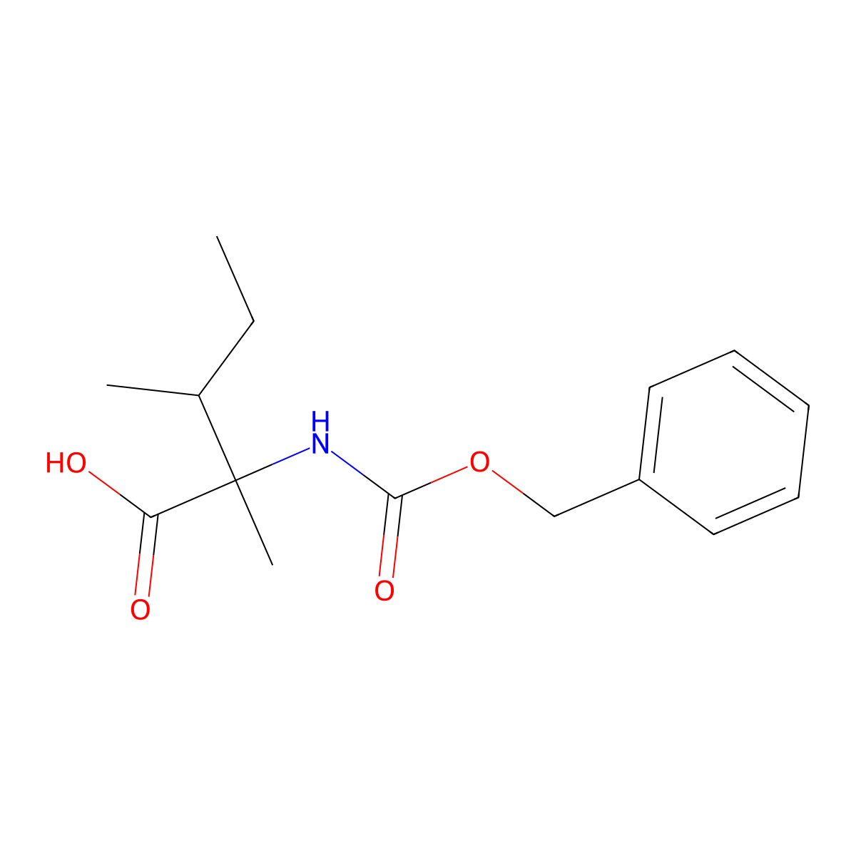 2-{[(Benzyloxy)carbonyl]amino}-2,3-dimethylpentanoic acid molecular structure, CAS 1877113-41-1