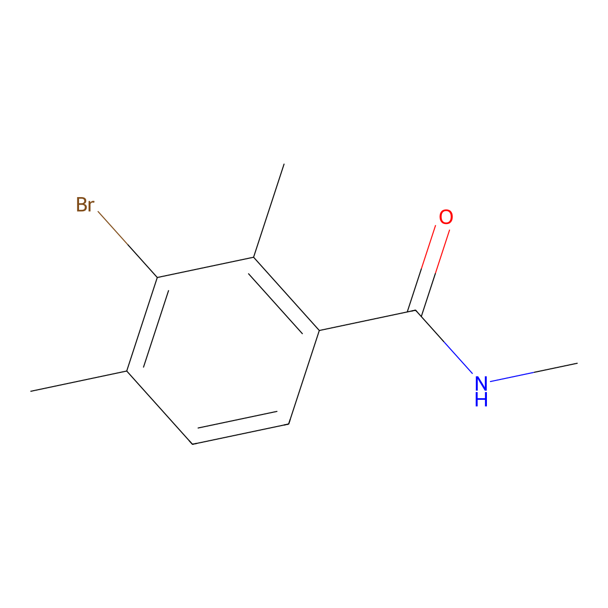 3-Bromo-N,2,4-trimethylbenzamide molecular structure, CAS 1877116-24-9