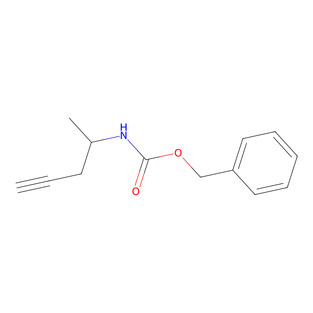 benzyl N-(pent-4-yn-2-yl)carbamate molecular structure, CAS 1877127-40-6