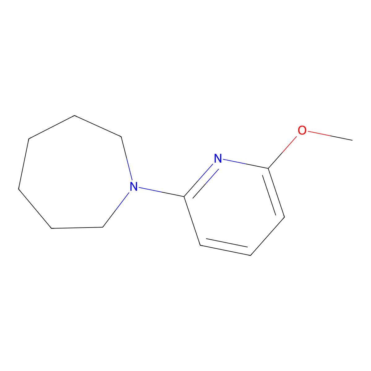 1-(6-Methoxypyridin-2-yl)azepane molecular structure, CAS 1877195-76-0