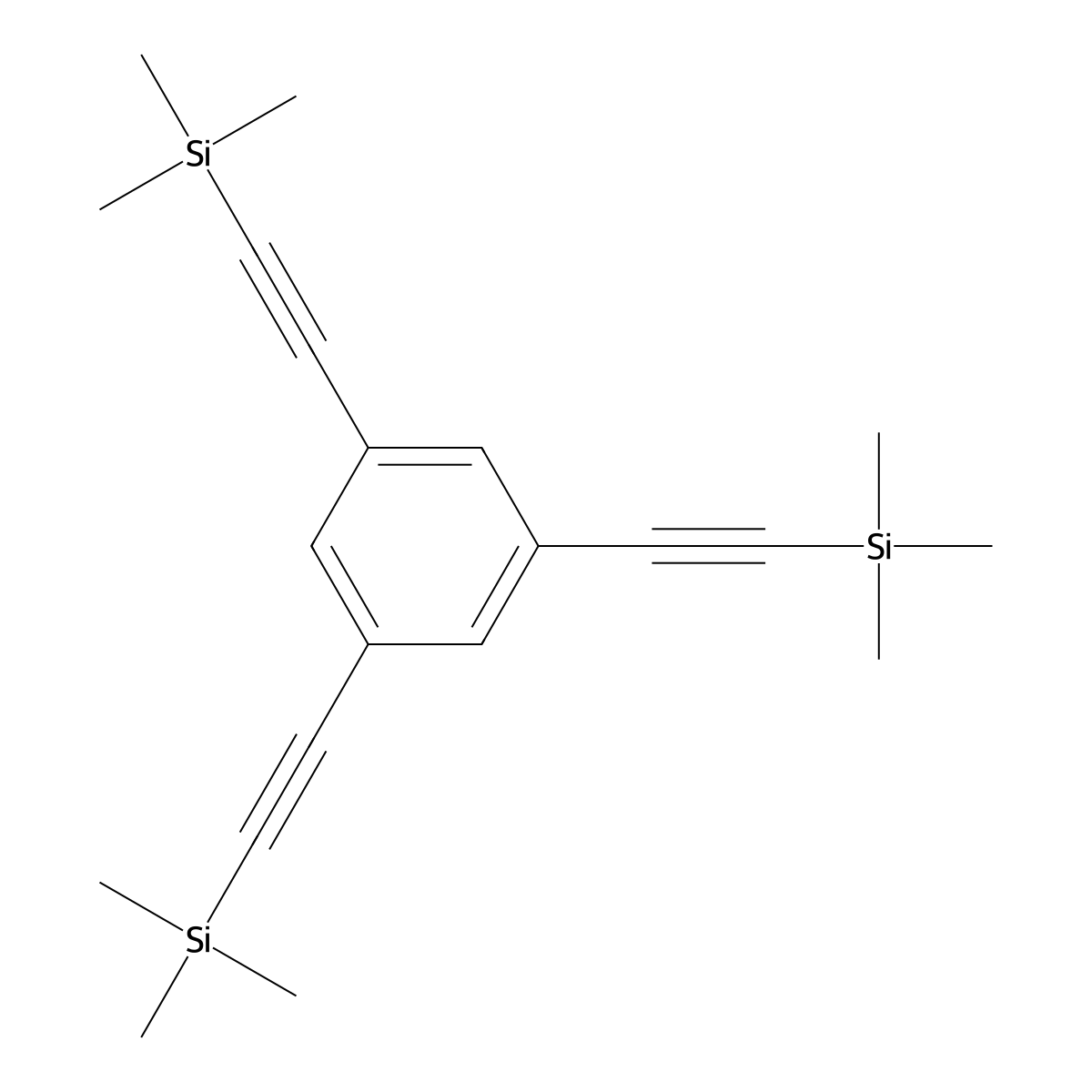 1,3,5-Tris((trimethylsilyl)ethynyl)benzene molecular structure, CAS 18772-58-2