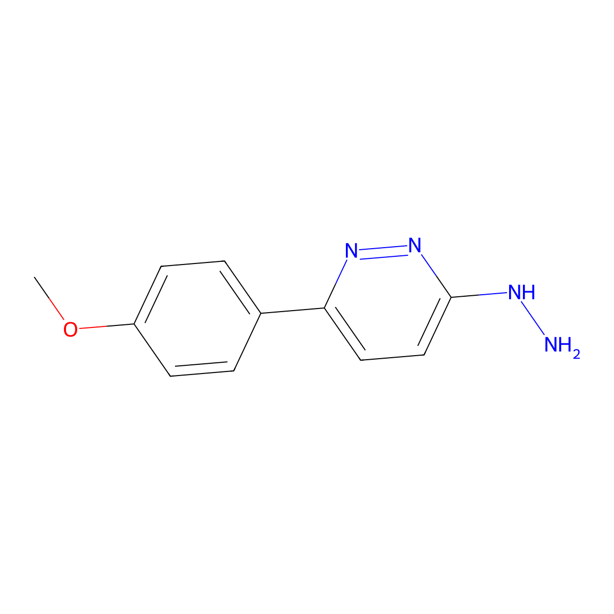 3-Hydrazinyl-6-(4-methoxyphenyl)pyridazine molecular structure, CAS 18772-76-4