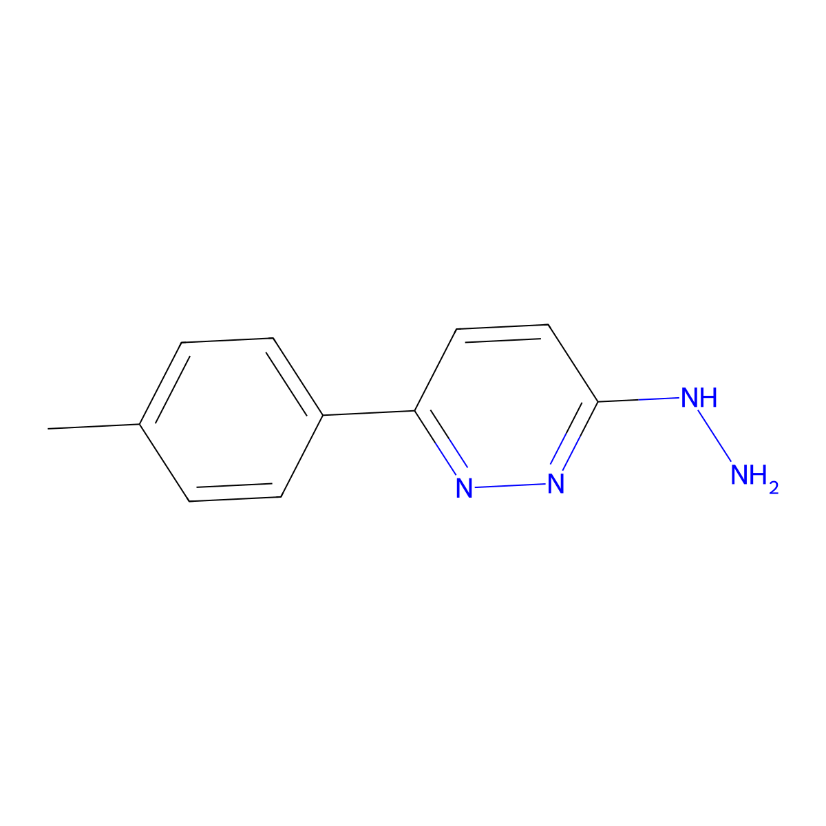 3-Hydrazino-6-(4-methylphenyl)pyridazine molecular structure, CAS 18772-77-5