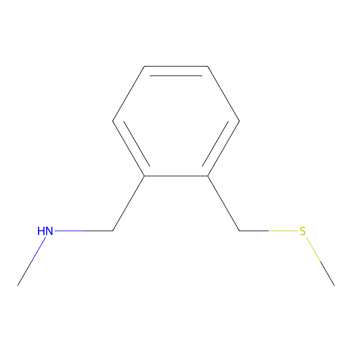 Methyl({2-[(methylsulfanyl)methyl]phenyl}methyl)amine molecular structure, CAS 1877218-34-2