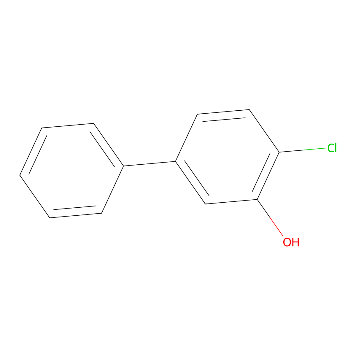 2-Chloro-5-phenylphenol molecular structure, CAS 18773-38-1