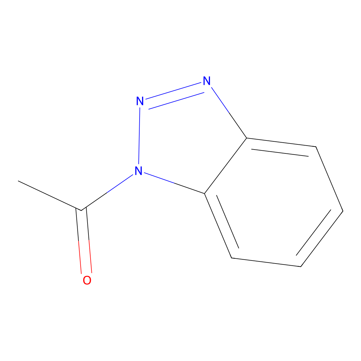 N-Acetylbenzotriazole molecular structure, CAS 18773-93-8
