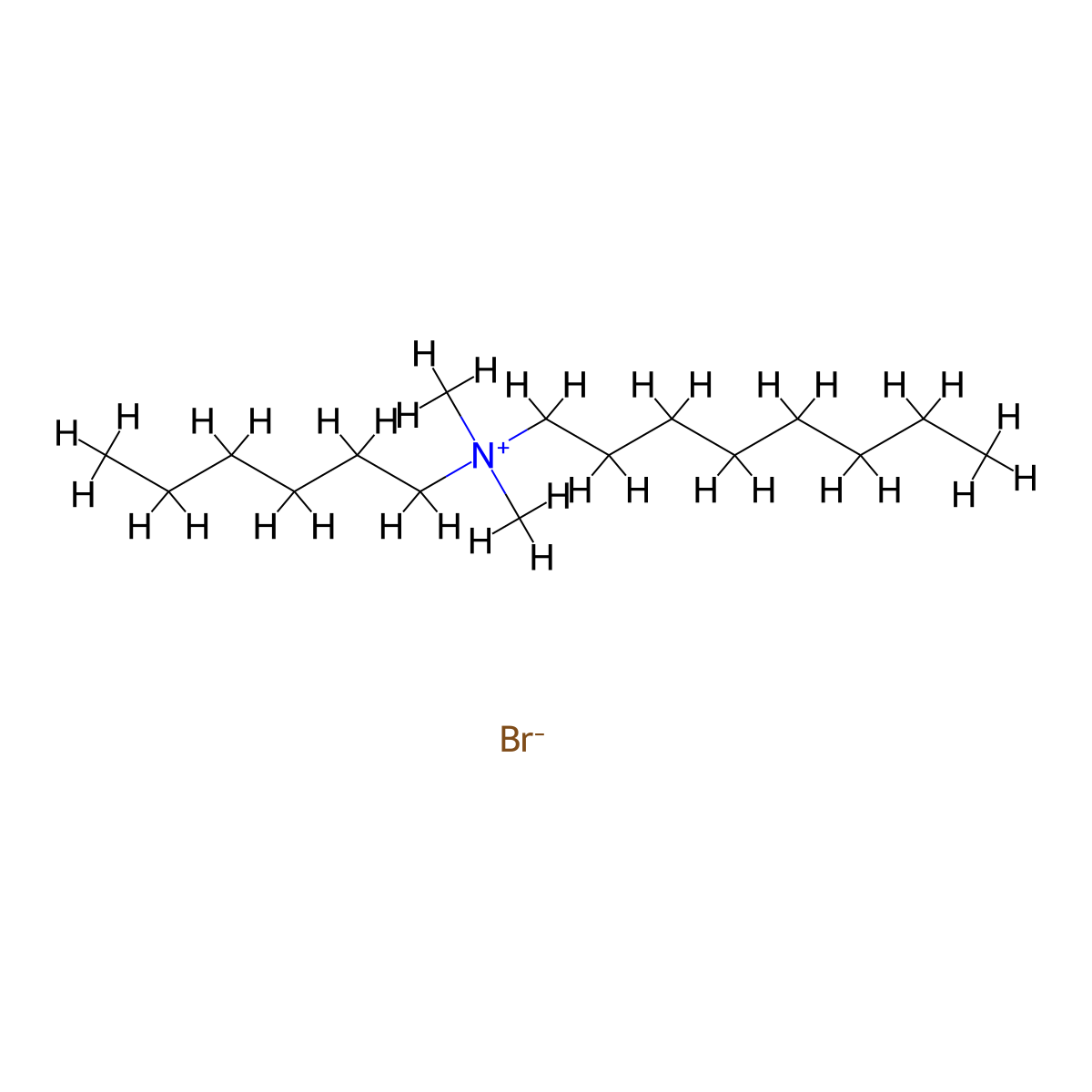 Hexyldimethyloctylammonium Bromide molecular structure, CAS 187731-26-6