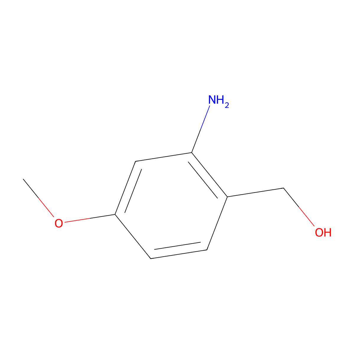 (2-Amino-4-methoxyphenyl)methanol molecular structure, CAS 187731-65-3