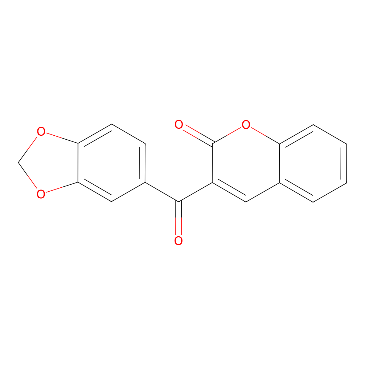 3-(2H-1,3-benzodioxole-5-carbonyl)-2H-chromen-2-one molecular structure, CAS 1877310-67-2