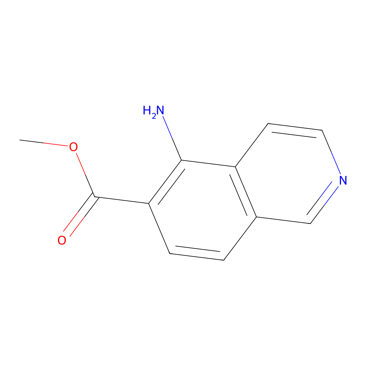 Methyl 5-aminoisoquinoline-6-carboxylate molecular structure, CAS 187732-93-0