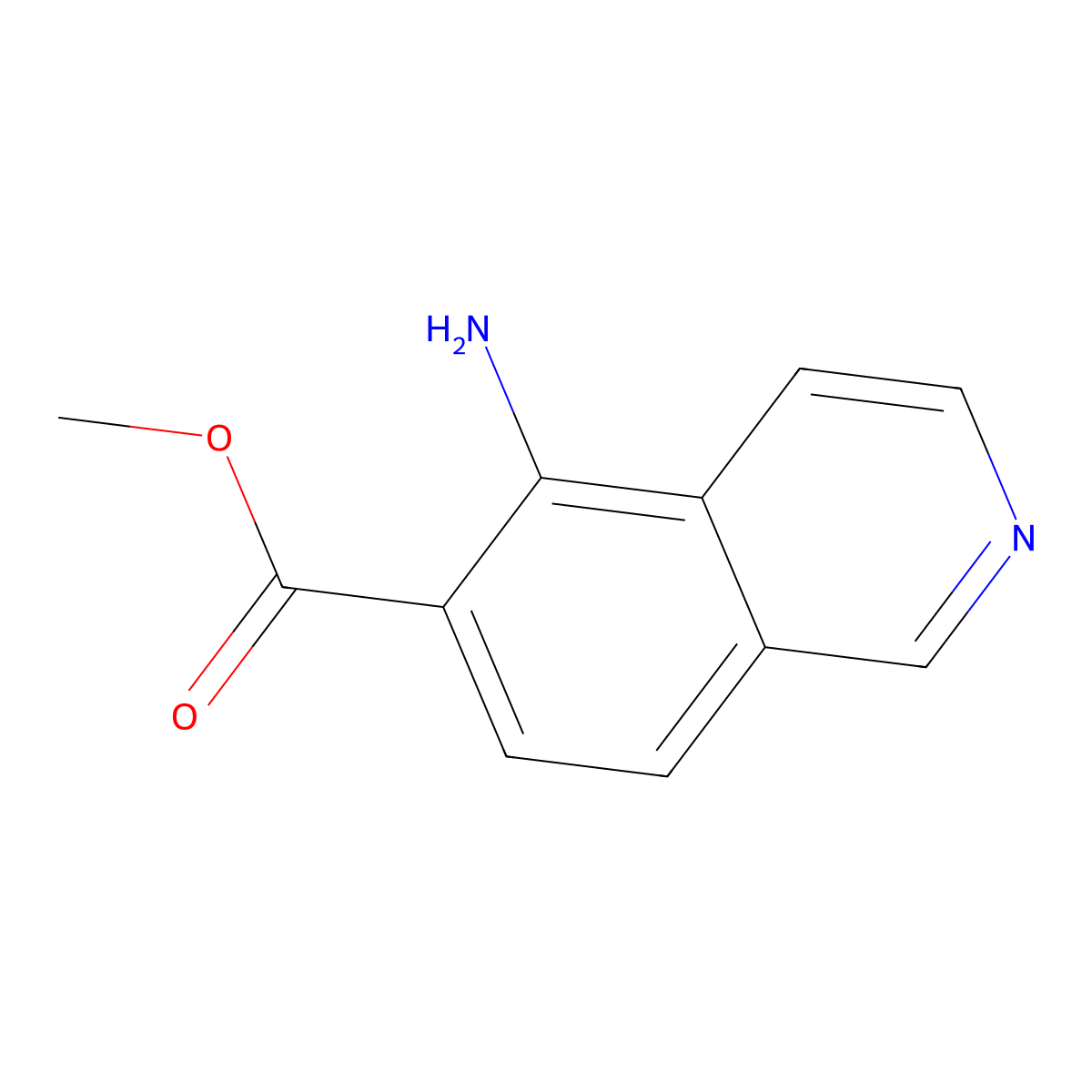 Methyl 5-aminoisoquinoline-6-carboxylate molecular structure, CAS 187732-93-0