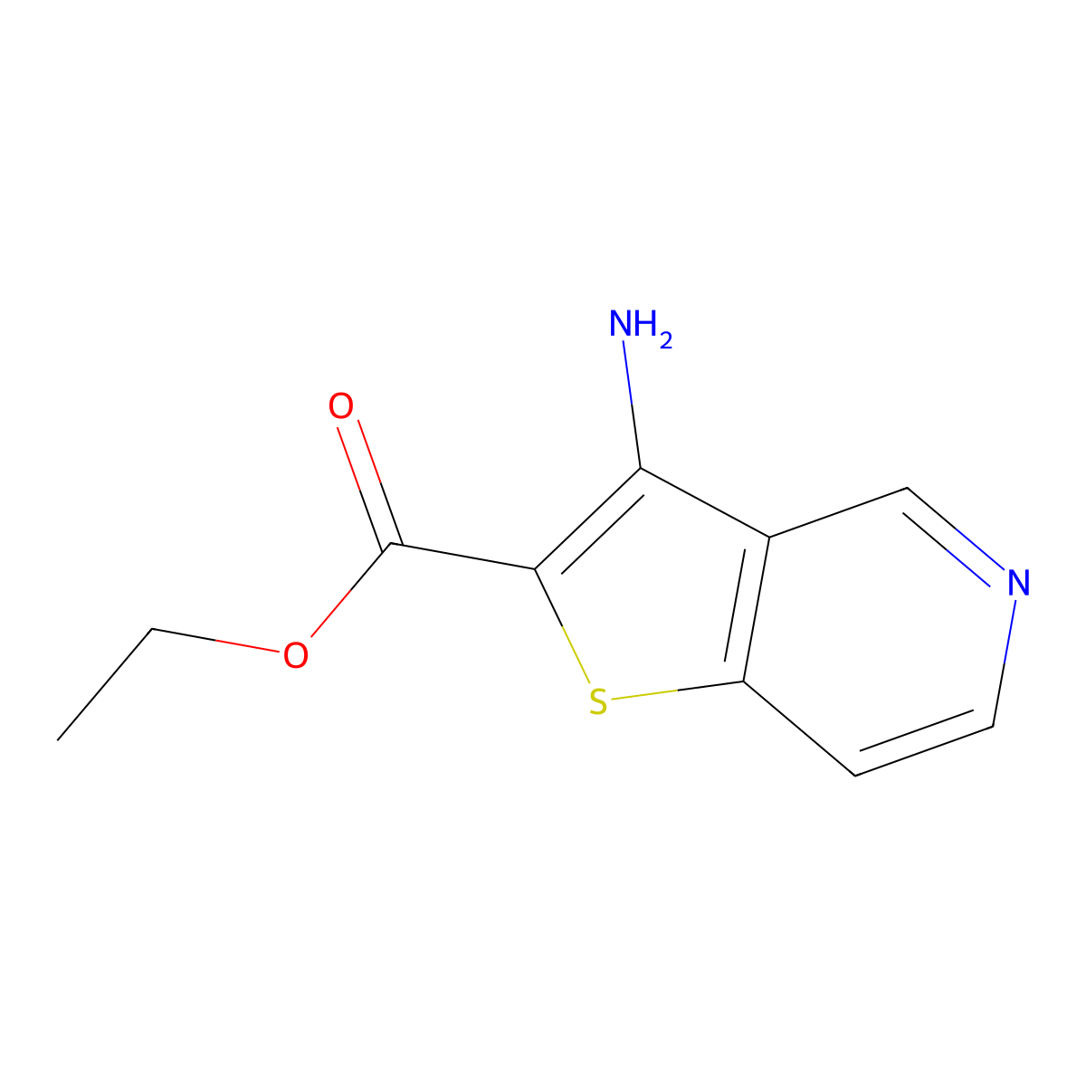 Ethyl 3-aminothieno[3,2-C]pyridine-2-carboxylate molecular structure, CAS 187733-13-7