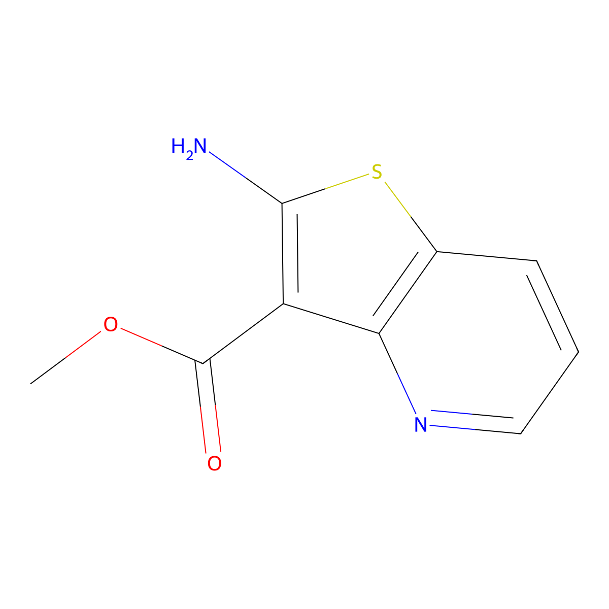 Methyl 2-aminothieno[3,2-b]pyridine-3-carboxylate molecular structure, CAS 187733-14-8