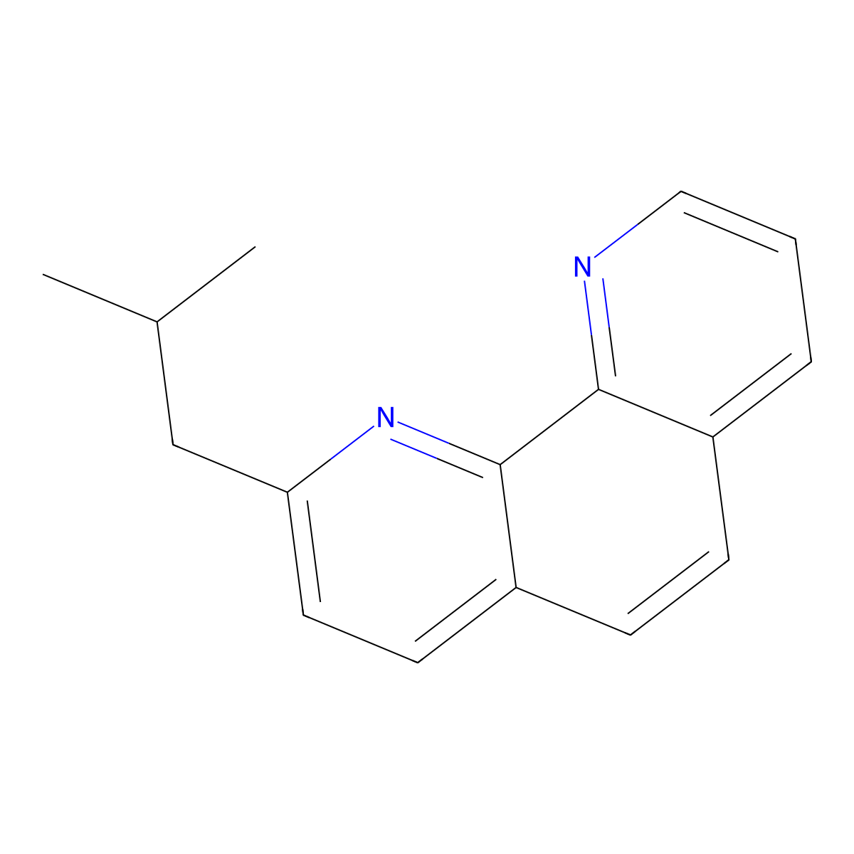 2-Isobutyl-1,10-phenanthroline molecular structure, CAS 1877348-89-4