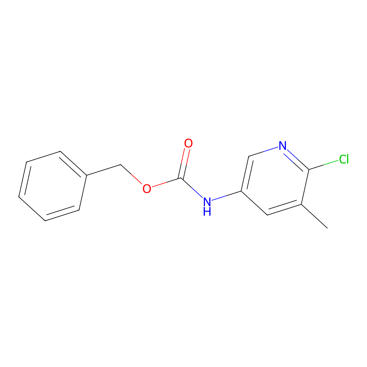 benzyl N-(6-chloro-5-methylpyridin-3-yl)carbamate molecular structure, CAS 1877354-46-5