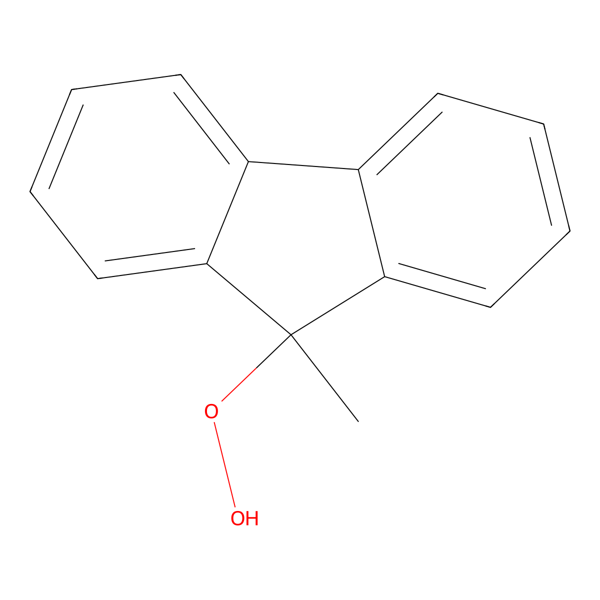9-Hydroperoxy-9-methylfluorene molecular structure, CAS 18774-09-9