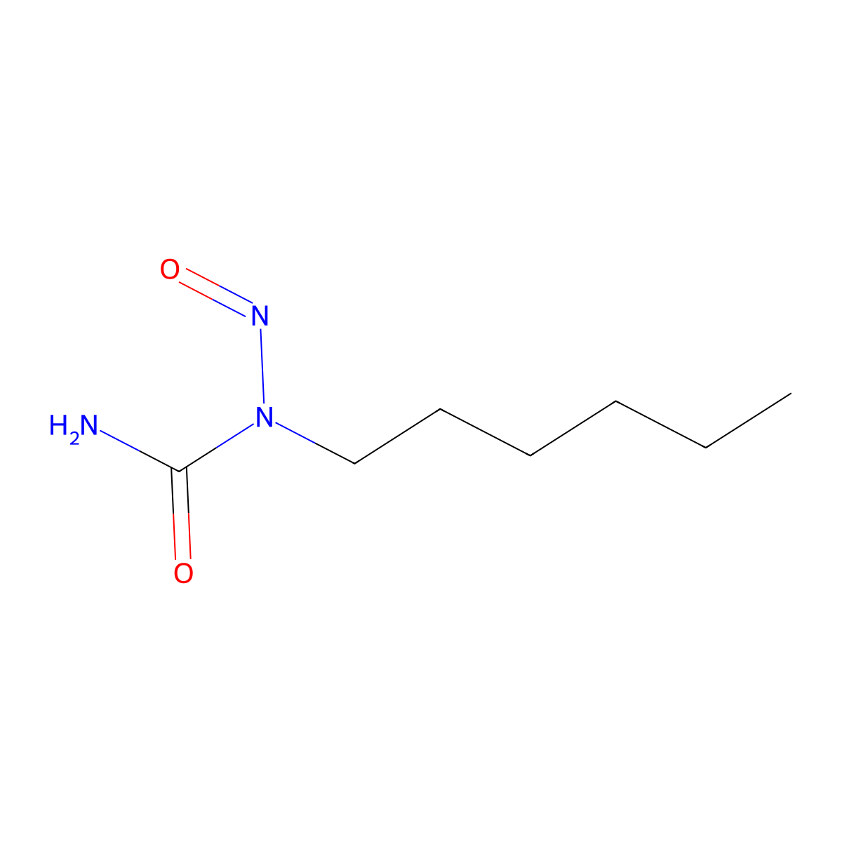 1-Hexyl-1-nitrosourea molecular structure, CAS 18774-85-1