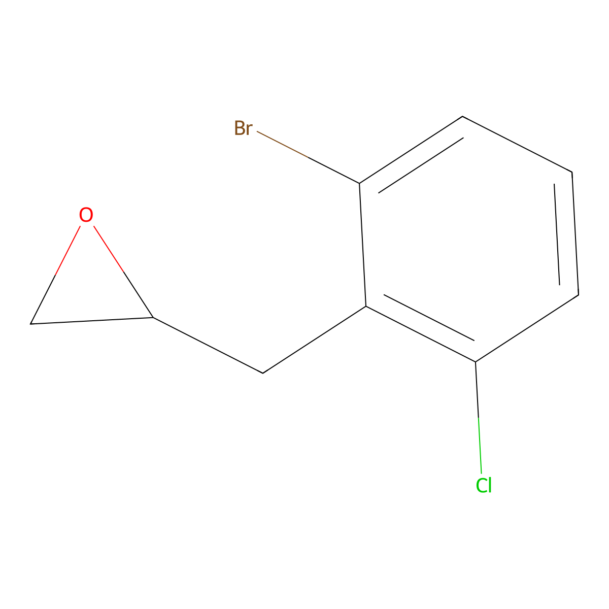 2-[(2-Bromo-6-chlorophenyl)methyl]oxirane molecular structure, CAS 1877401-75-6