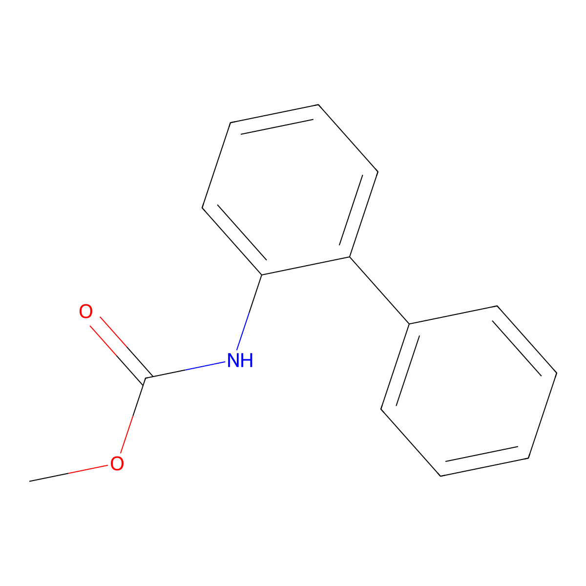 Methyl 2-biphenylylcarbamate molecular structure, CAS 187741-66-8