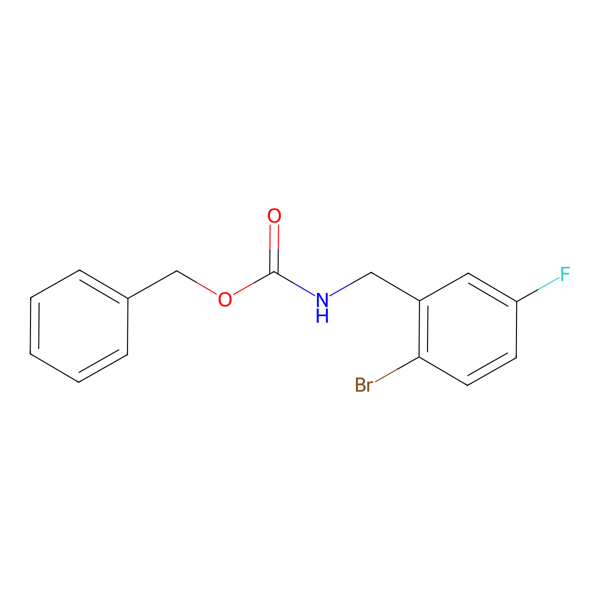benzyl N-[(2-bromo-5-fluorophenyl)methyl]carbamate molecular structure, CAS 1877414-27-1