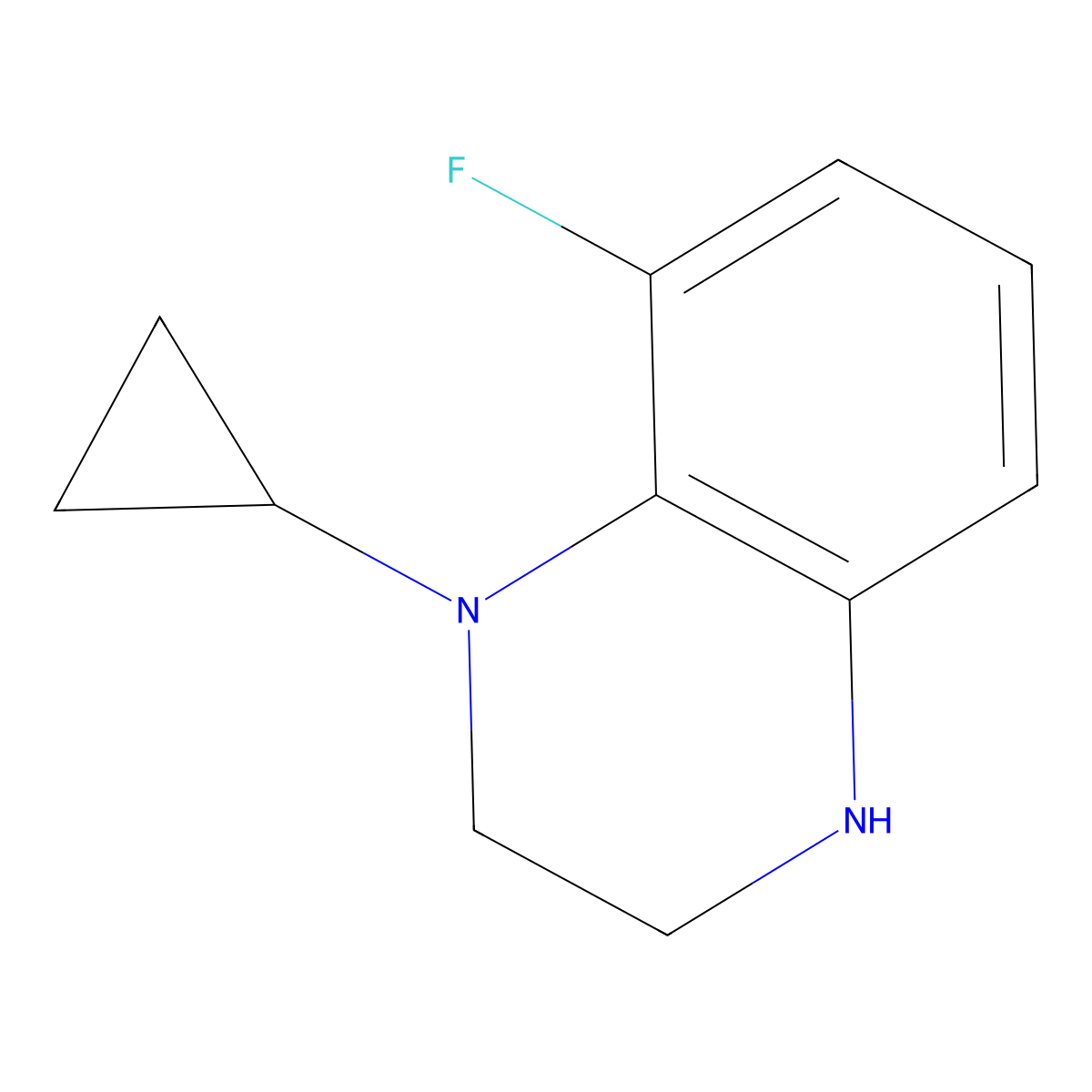 1-Cyclopropyl-8-fluoro-1,2,3,4-tetrahydroquinoxaline molecular structure, CAS 1877445-48-1