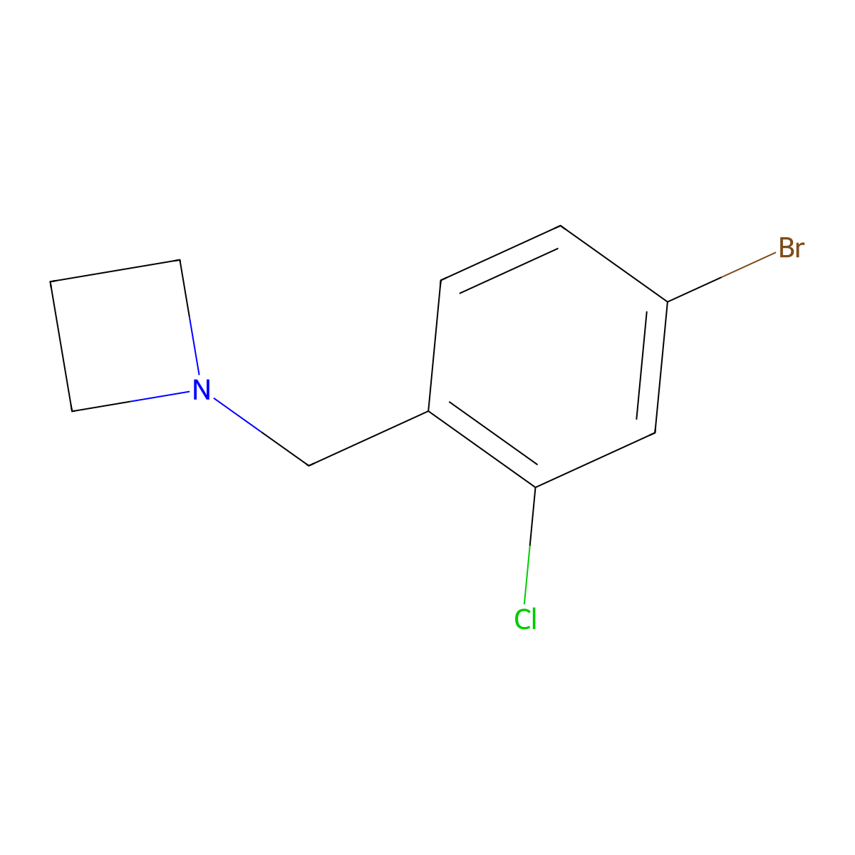 1-(4-Bromo-2-chlorobenzyl)azetidine molecular structure, CAS 1877461-32-9
