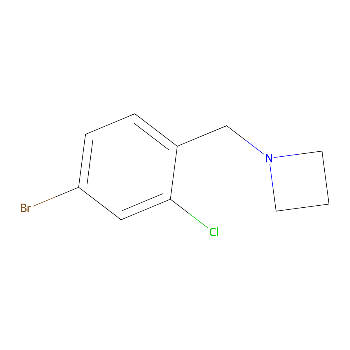 1-(4-Bromo-2-chlorobenzyl)azetidine molecular structure, CAS 1877461-32-9
