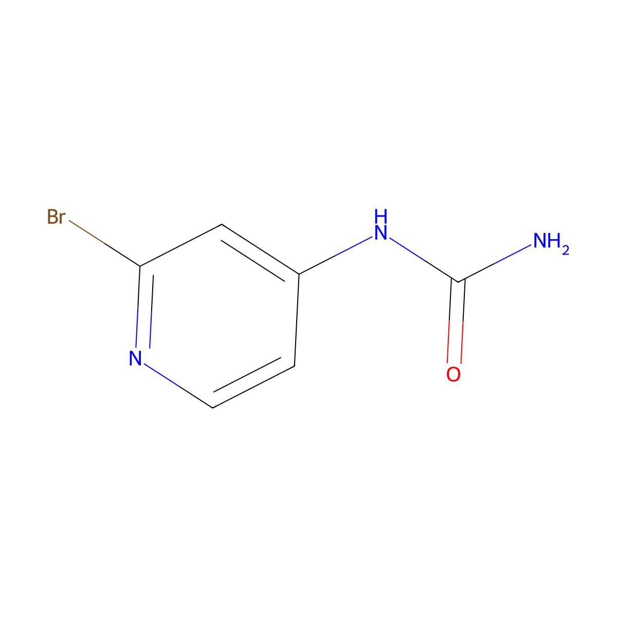 (2-Bromopyridin-4-yl)urea molecular structure, CAS 1877482-14-8