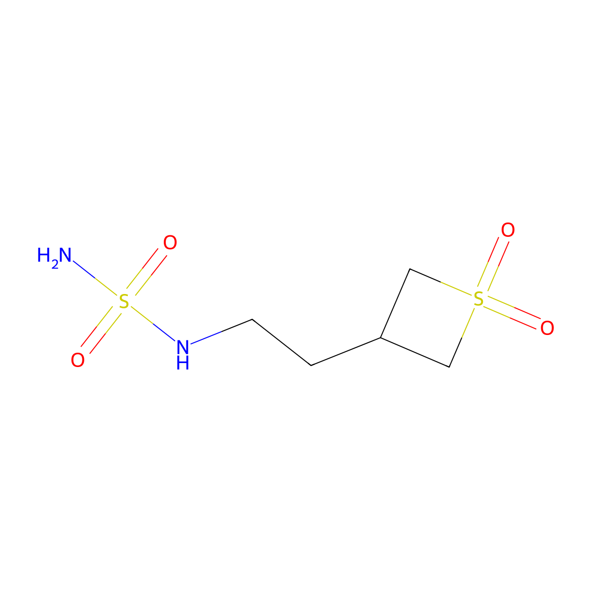 N-[2-(1,1-Dioxido-3-thietanyl)ethyl]-sulfamide molecular structure, CAS 1877487-18-7