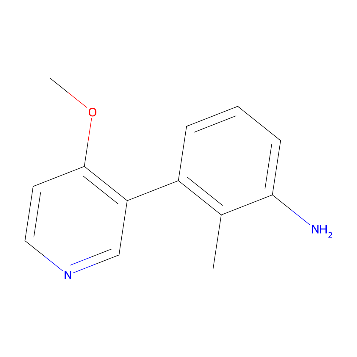 3-(4-Methoxy-3-pyridinyl)-2-methylbenzenamine molecular structure, CAS 1877509-92-6