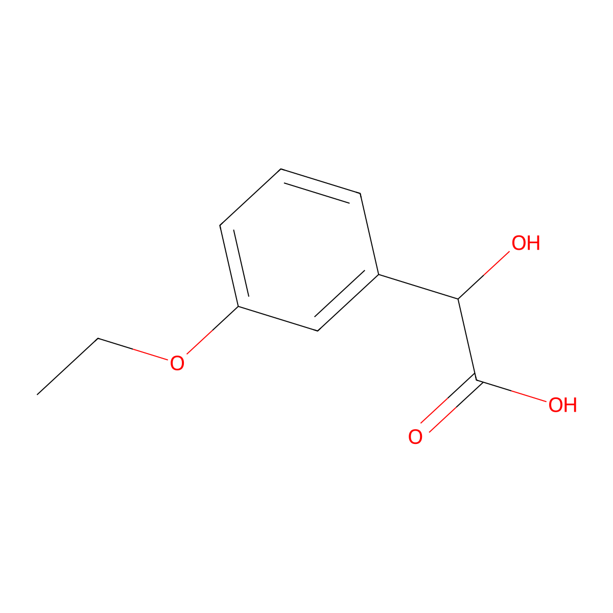 2-(3-Ethoxyphenyl)-2-hydroxyacetic acid molecular structure, CAS 187752-42-7