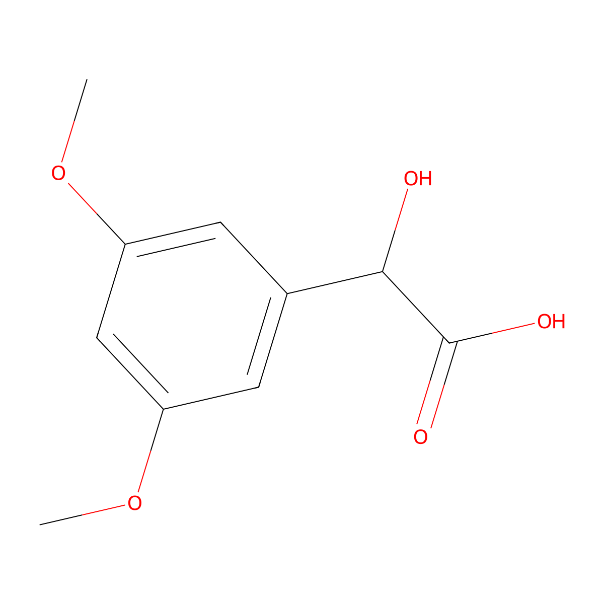 2-(3,5-Dimethoxyphenyl)-2-hydroxyacetic acid molecular structure, CAS 187752-49-4