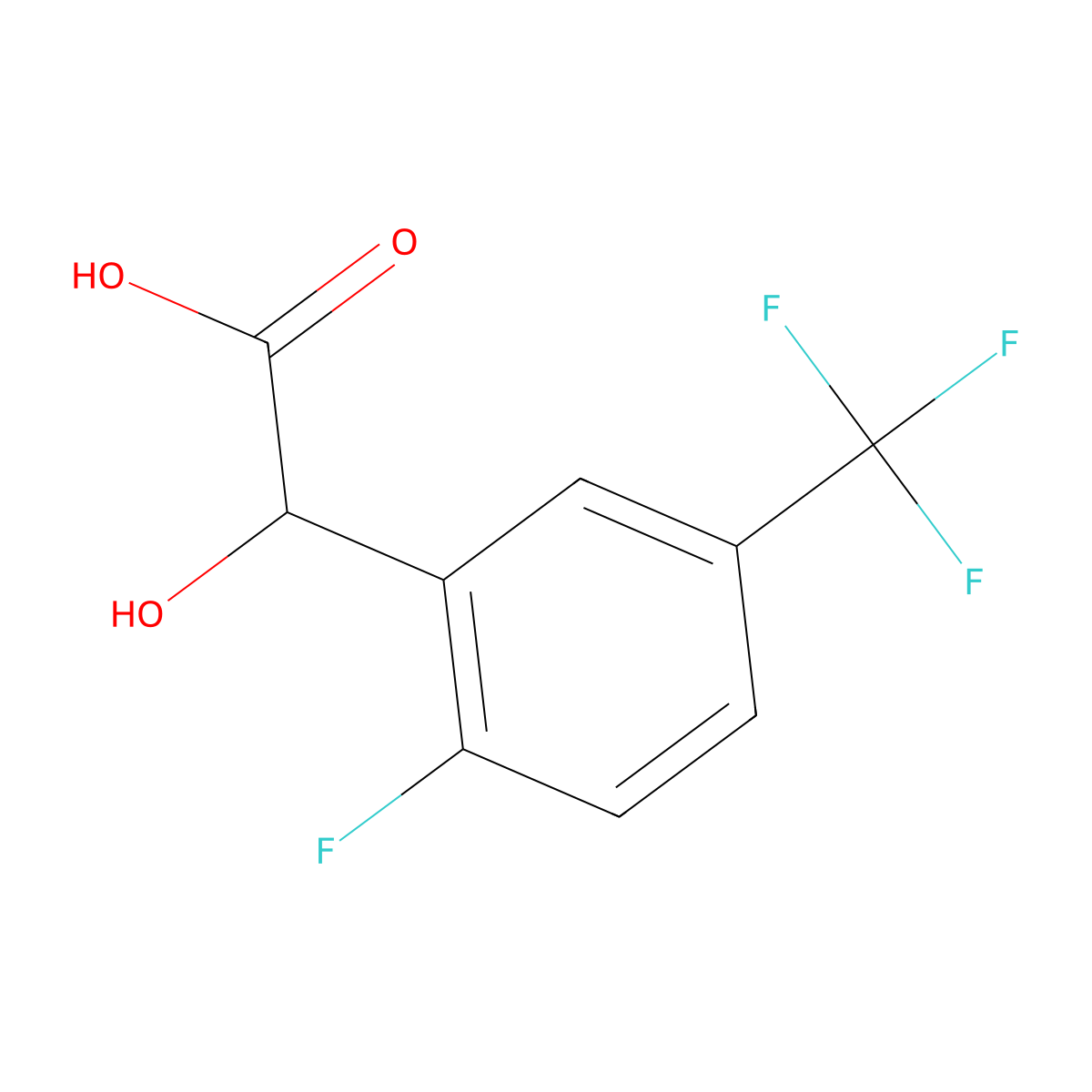 2-Fluoro-5-(trifluoromethyl)mandelic acid molecular structure, CAS 187752-51-8