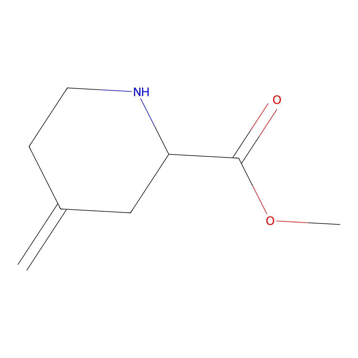 Methyl 4-methylidenepiperidine-2-carboxylate molecular structure, CAS 187753-29-3